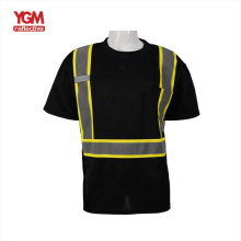 Hi vis  reflective safety black safety polo shirts